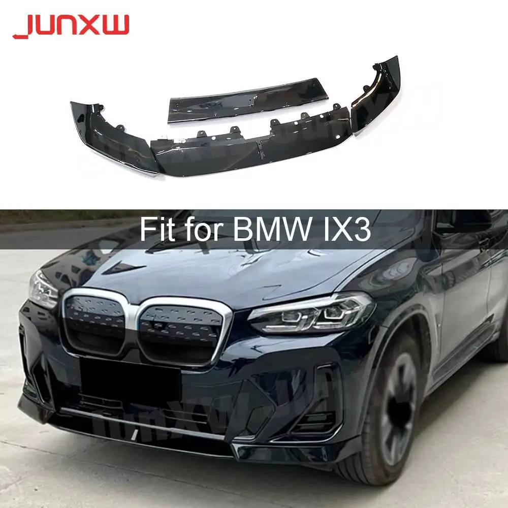 

ABS Front Bumper Lip Splitters Spoiler Bodykit for BMW ix3 2022+ Front Lip Chin Bumper Guard Canard Car Accessories