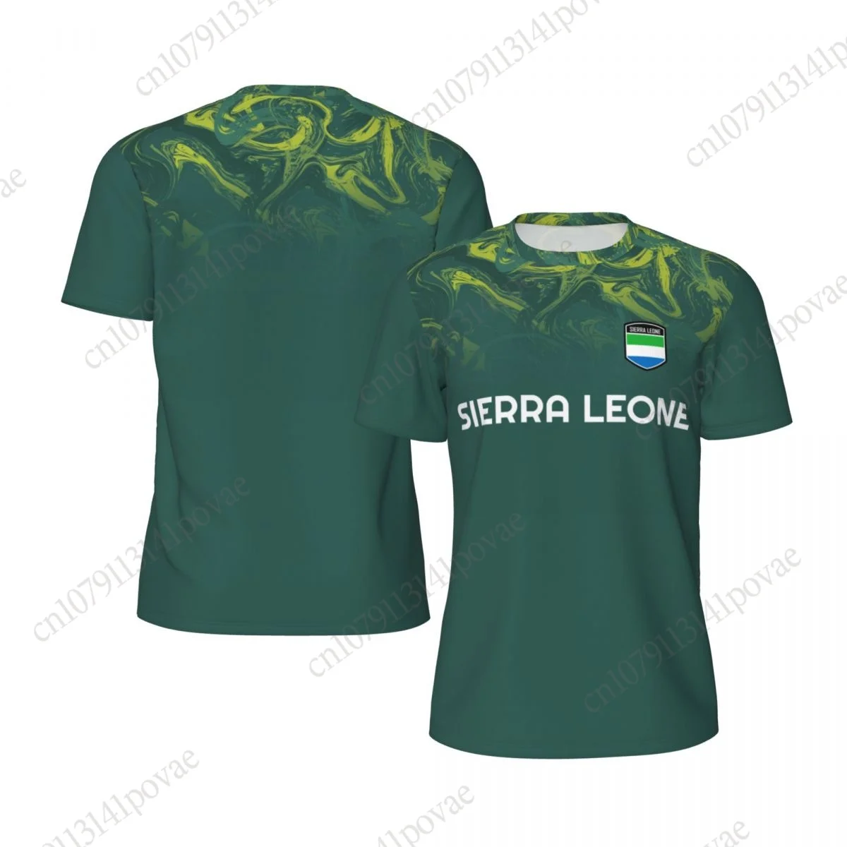 SIERRA LEONE Flag T-shirts Men Women Mesh Clothing Sports Breathable For Running Bike Tennis Fitness