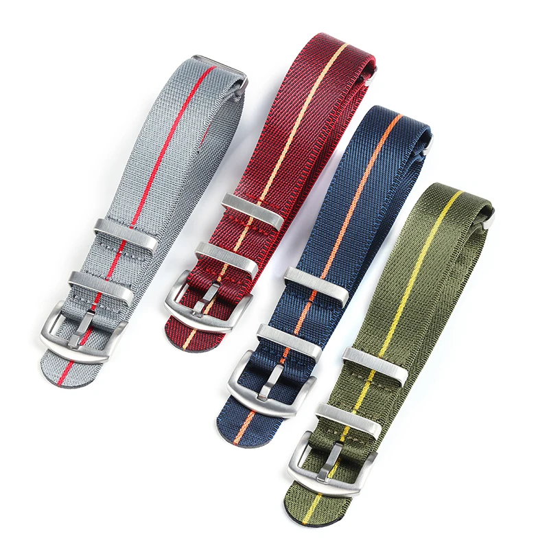 Premium Military Nylon Seatbelt Bracelet for Omega Seamaster 007 Fabric Canvas Strap Watch Band for Seiko Men Women 18/20/22mm