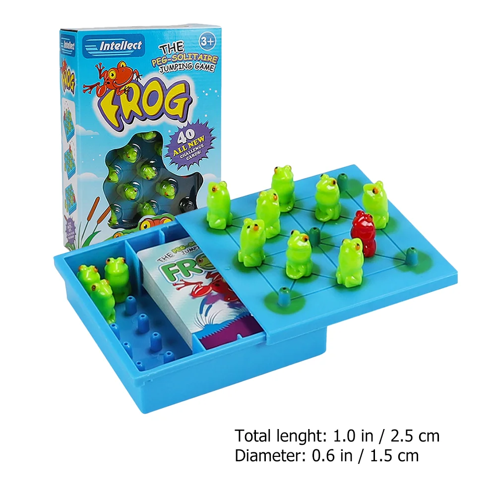 Frog Checkers Game Chessboard Toy Children Learning Toys Funny Kids Training Playing Baby