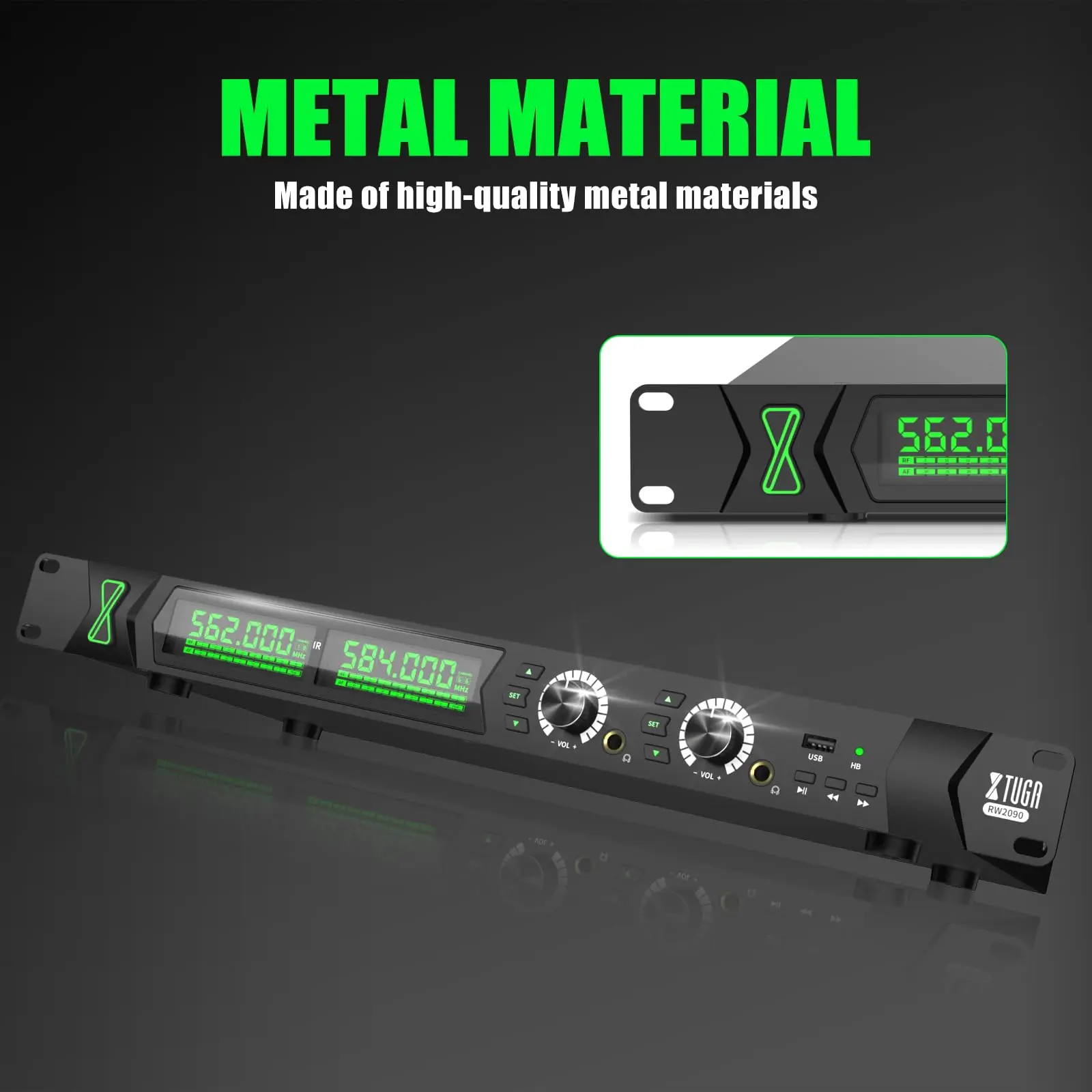 TLF Xtuga RW2090 UHF Professional 2 Bodypack في الأذن نظام Inalambricos في الأذن للمرحلة مع BT في الأذن