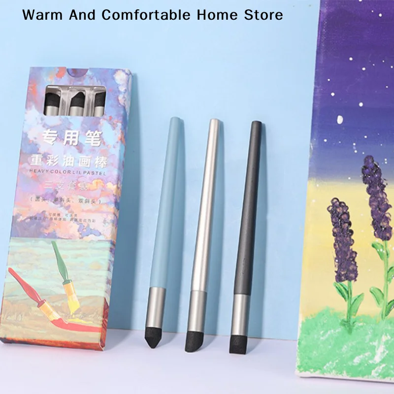 1/3Pcs Artist Blending Pen Washable Sketch Rubbing Sponge Brush Reusable Drawing Art Blenders Correcting Lightening & Highlight