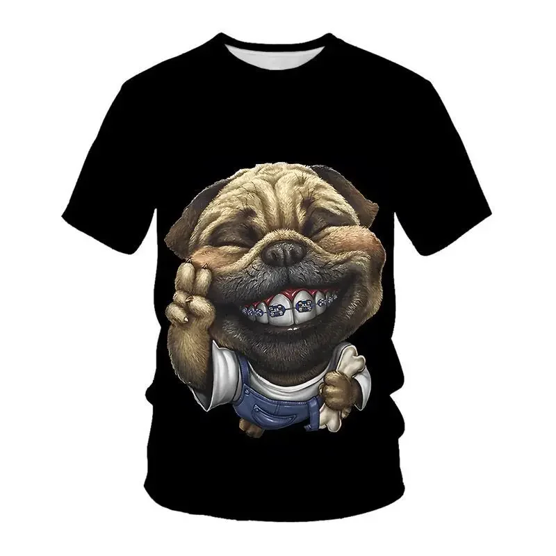جديد الأكثر مبيعا ثلاثية الأبعاد لطيف الحيوان طباعة الرجال المألوف قصيرة الأكمام تي شيرت فضفاض تي شيرت الرجال النساء قمصان الاطفال التي شيرت #2