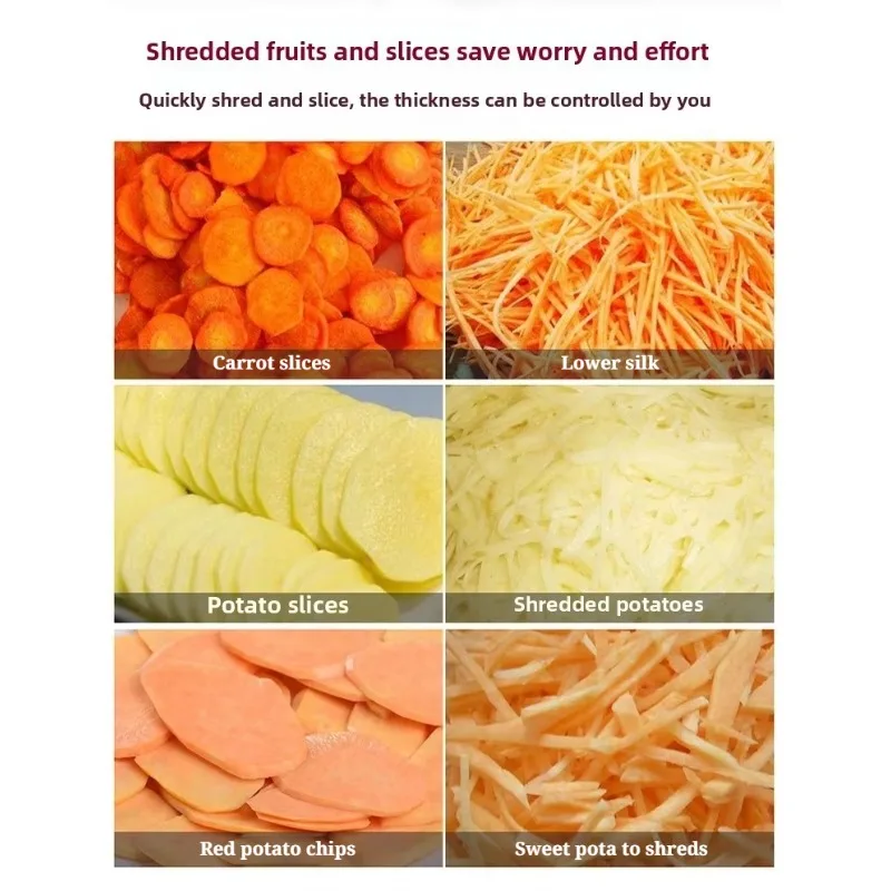 Macchina commerciale per la lavorazione degli alimenti per tagliare frutta e verdura in acciaio inossidabile multifunzionale