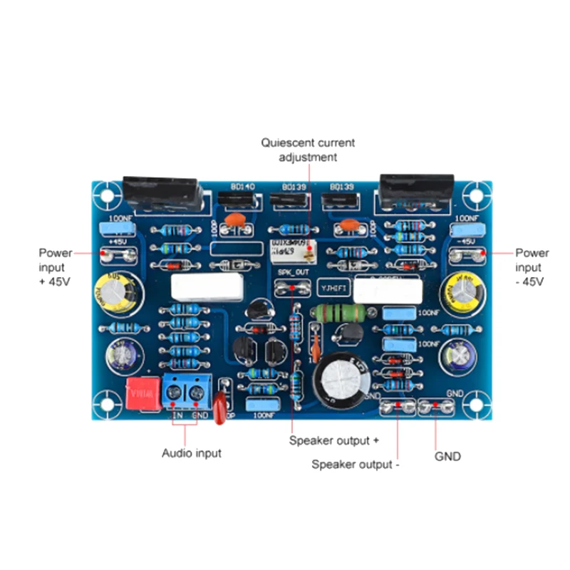 1Pair Power Amplifier Board 100Wx2 Amplificador IRF240 FET Class A Power Amplifier Audio Board Amp for Home Sound