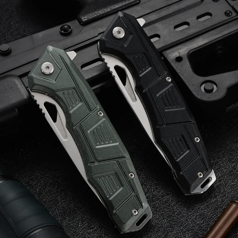 새로운 포켓 접는 캠핑 칼 5CR13 블레이드 알루미늄 핸들 생존 사냥 전술 칼 야외 미니 유틸리티 EDC 도구