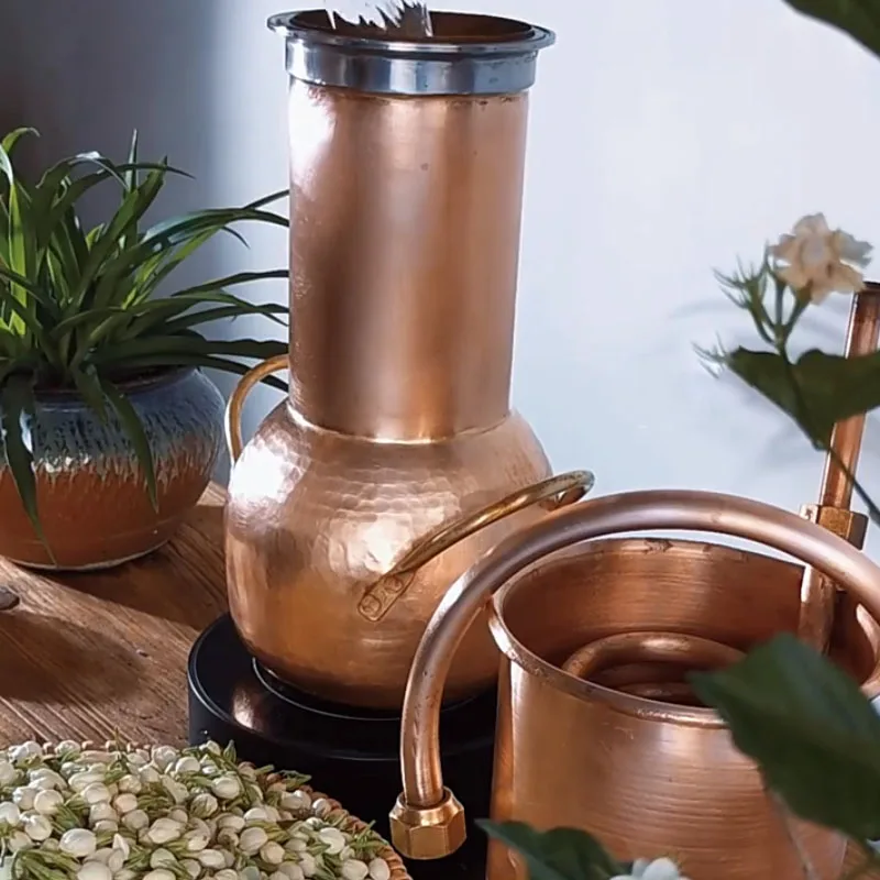 آلة تقطير الزهور الهيدروسول النحاسية معدات التقطير المنزلية آلة هيدروسول آلة تقطير الروح المقطرة #1