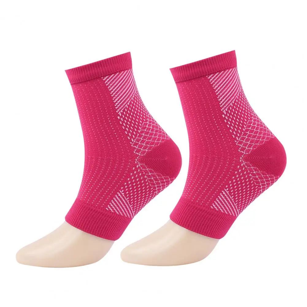 Calcetines deportivos de compresión Unisex, manguitos elásticos de tubo medio, con punta abierta, soporte para tobillo, para neuropatías