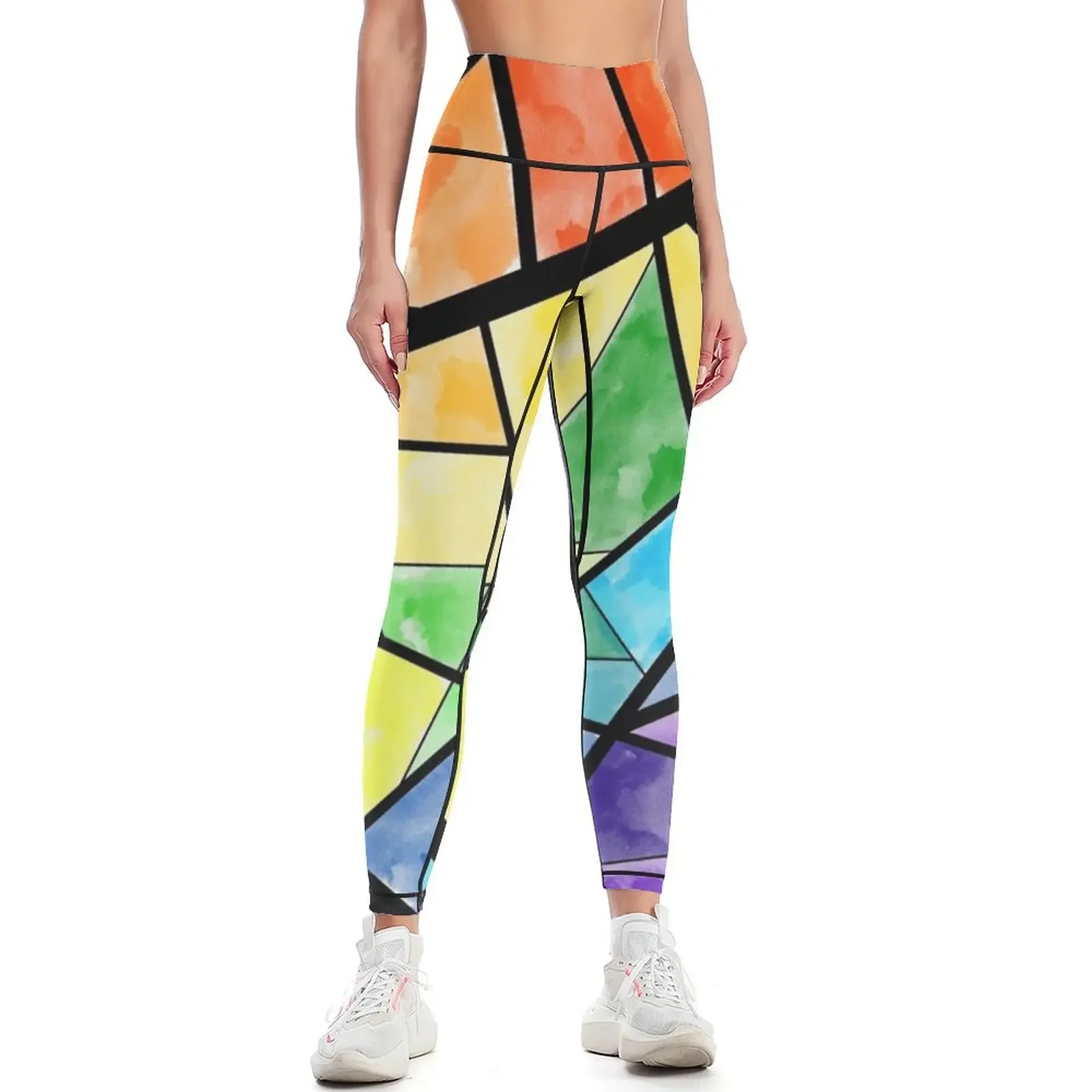 

Stained glass gay dark Leggings trousers gym's sportswear legings for fitness high waist Womens Leggings