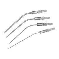 5pcs Dental Aspirator Suction Tube Medical Surgery Stainless Steel Tube Implant Tool Oral Surgical Bone Clean 2/3/4/5mm