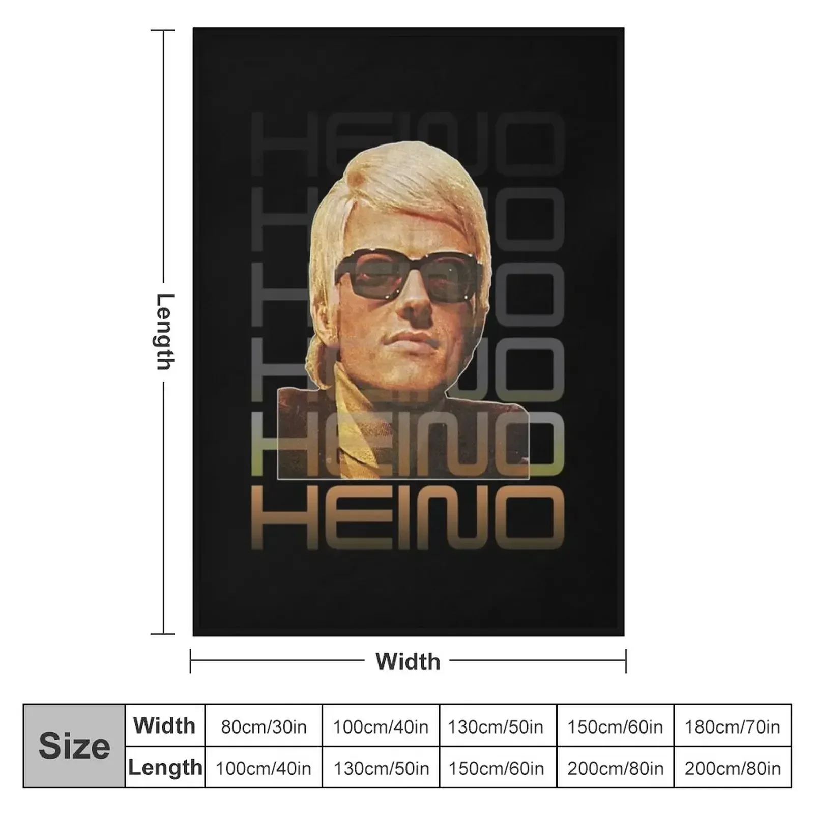 Retro Heino Tribute Art - Volksmusik Icon Gift For Fans, For Men and Women, Father Day, Family Day, Halloween Day, Throw Blanket