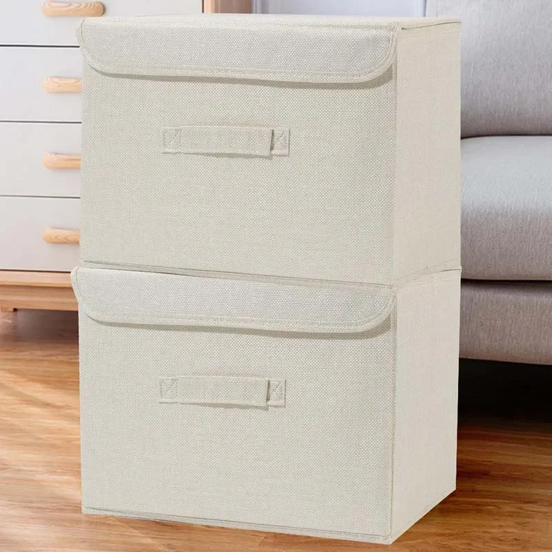 

Folding Clothing Storage Box with Lids Large Capacity Storage Basket Toys Organizer Waterproof Closet Quilt Clothes Storage Bag