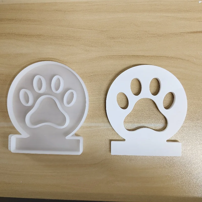 Cakar anjing Plug-in Resin cetakan tetes DIY semen silikon cetakan dekorasi rumah penyimpanan