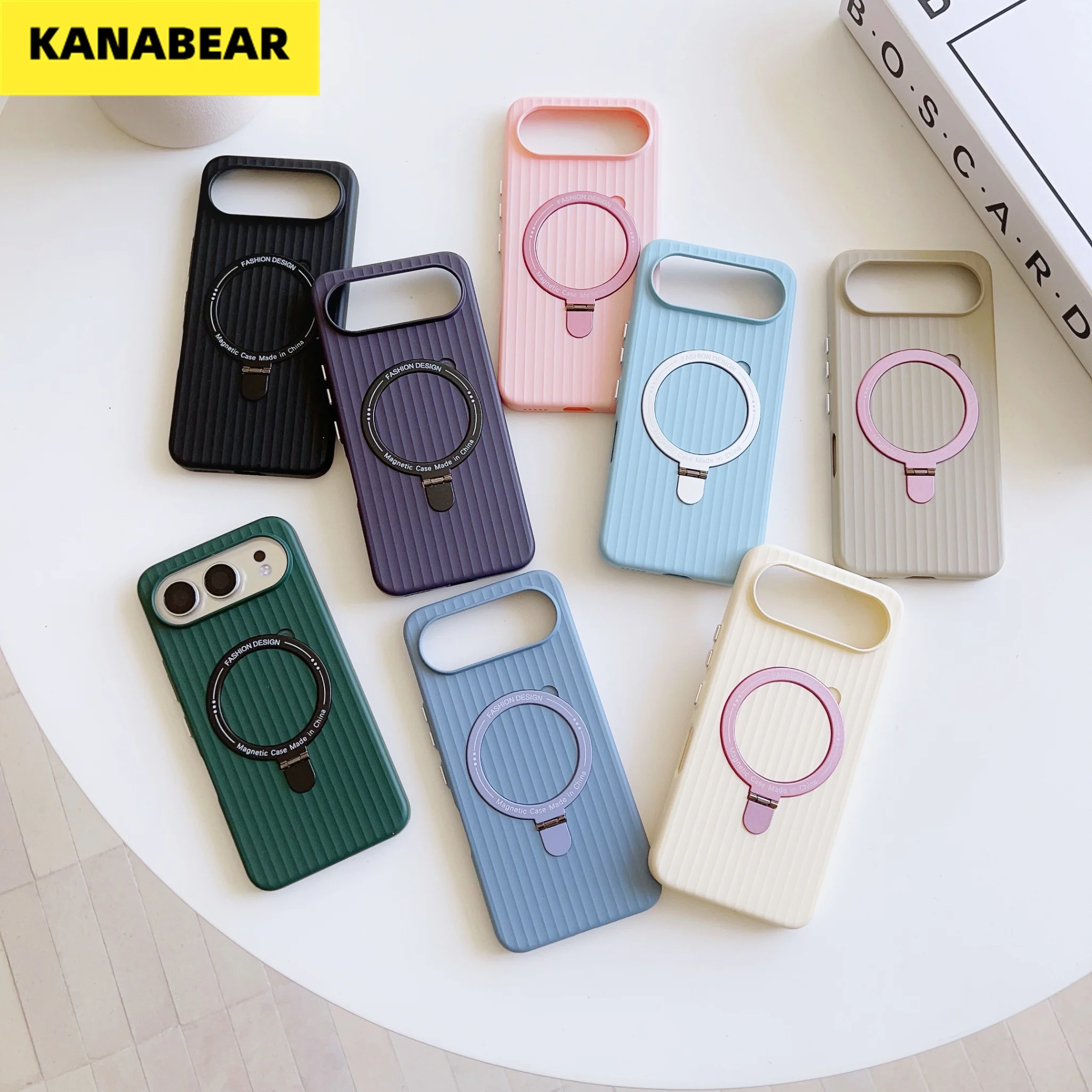 

Corrugated Stand Magnetic Case for Honor 500 Pro/500, Shockproof Full Coverage, Magnetic Charging Compatible, Matte Finish