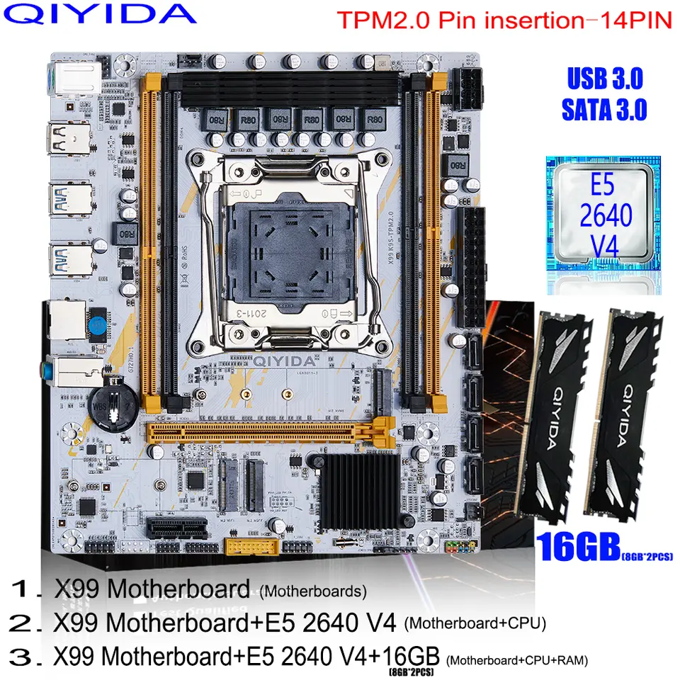 QIYIDA X99 - Xeon E5 2640 V4 -DDR4 16GB