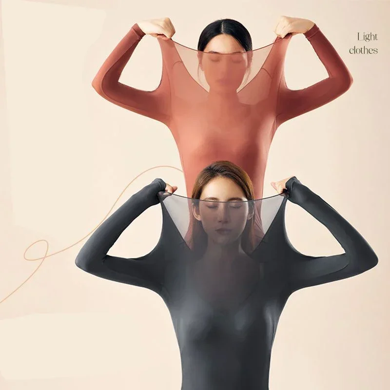 Intimo termico da donna Autunno Inverno Camicia che tocca il fondo T-shirt a maniche lunghe Top termico sottile Seconda pelle termica da donna L-XL