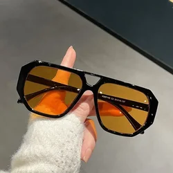 New Vintage Square Sunglasses Woman Brand Mirror Sun Glasses Female Black Yellow Fashion Candy Colors Eyewear UV400 Gafas De Sol