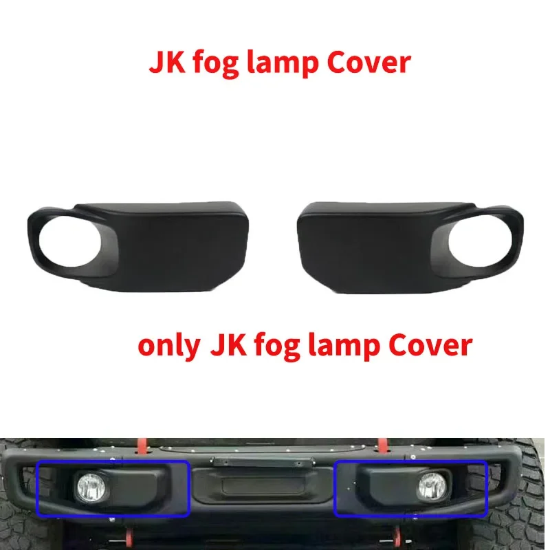 For Wrangler JL JK The 10th Anniversary 2007- 2023 Front Bumper U Tube Bull Bar Front Bumper Decorative Panel Fog Lamp Cover view 5