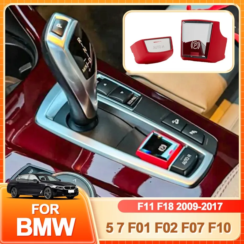 

Держатель для очков Hot Crystal Red Автомобильный ручной тормоз Парковочный тормоз P AUTO H Кнопочный переключатель Крышка для BMW 5 7 F01 F02 F07 F10 F11 F18 F