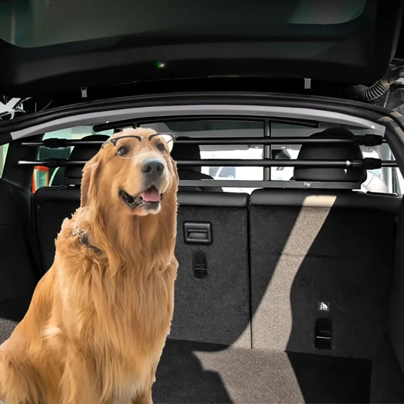 Trunk Pet Rail for Tesla Model Y Rear Seat Dog Fence Car Barrier Accessories Multifunctional Fence Travel Railing Pet Supplies