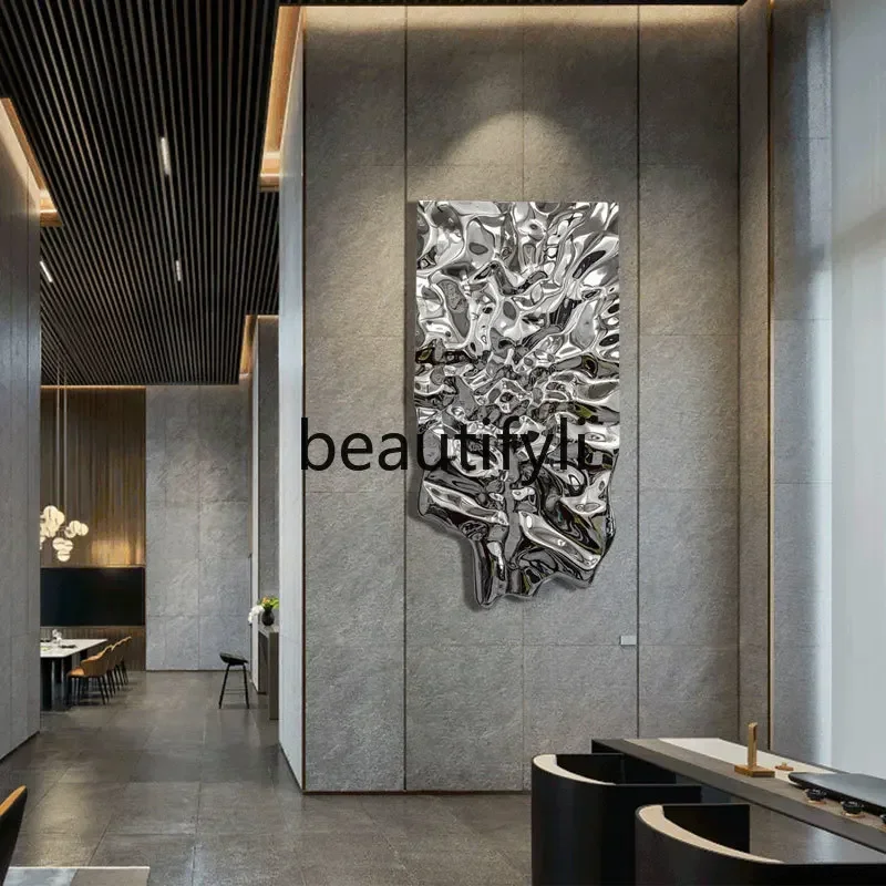 

pgModern Light Luxury Decorative Painting Entrance Background Wall Water Ripple Three-Dimensional