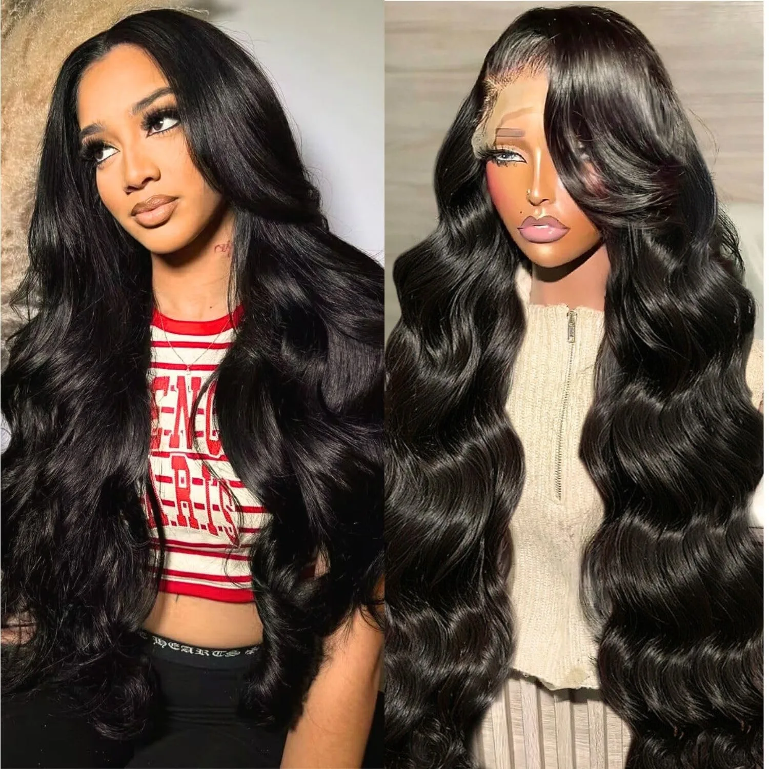 30 40 Inch Body Wave 13x4 Lace Front Wigs Human Hair 200% Density 13x6 HD Transparent Lace Frontal Wig For Women Human Hair Wigs