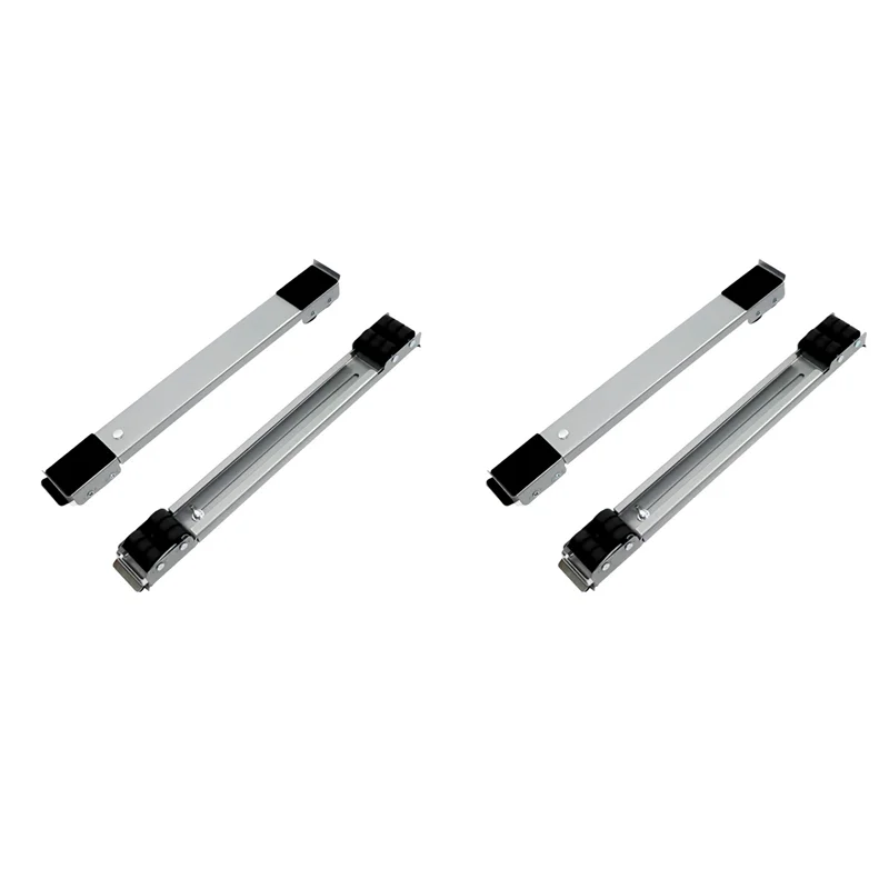 ABZS 2X Washing Machine Base Stand Trolley Feet Movable Adjustable Telescopic Fridge Stand Wheel For Dryer Refrigerator -Grey