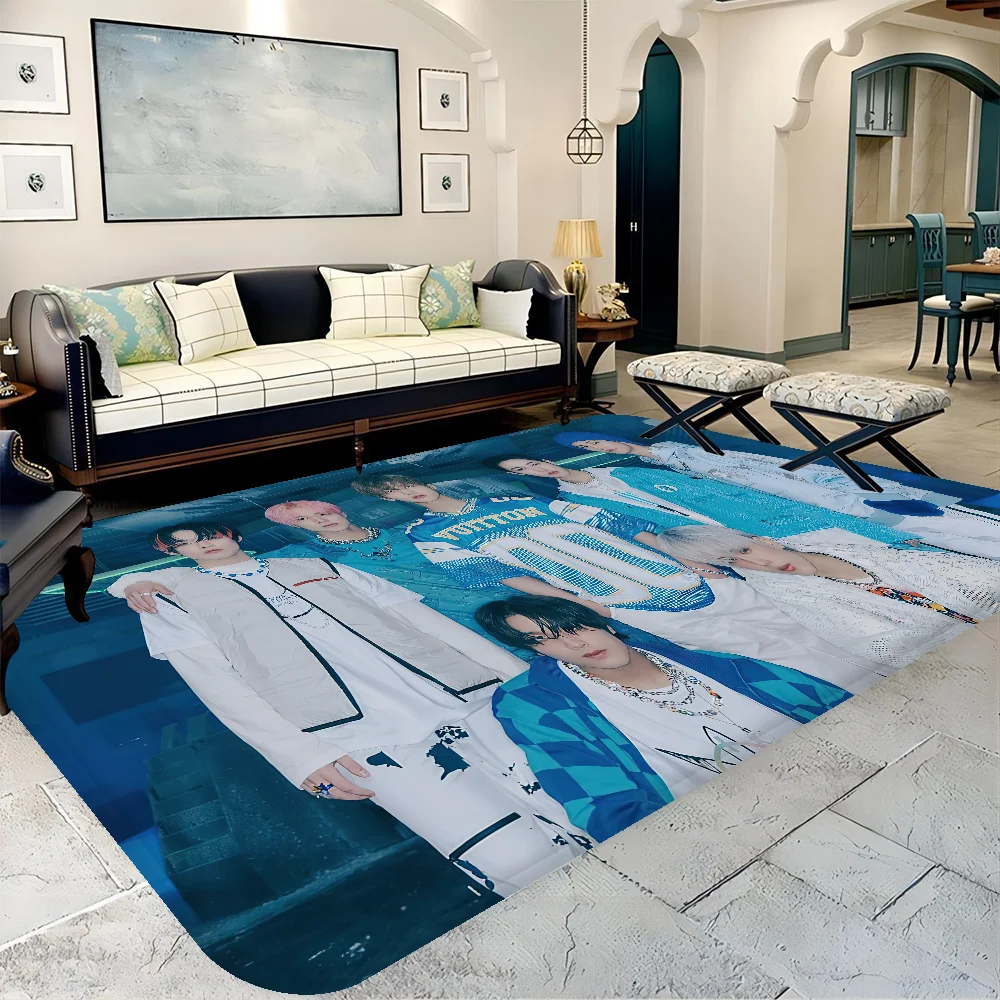 Korean Boy Band TXT Floor Mat Bathroom Mat Kids Room Bedroom Decoration Balcony Anti-Slip Doormat Living Room Welcome Rug