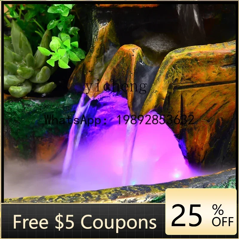 

L2-5 feng shui wheel lucky rockery water landscape alpine flowing water ornament circulating water
