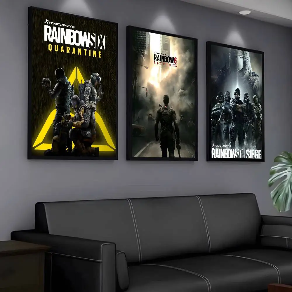 توم C-Clancys R-قوس قزح ستة الحصار لعبة المشارك لزجة جدار الفن الطباعة مقاوم للماء غرفة المعيشة المنزلي غرفة نوم بار ديكور جمالي #4