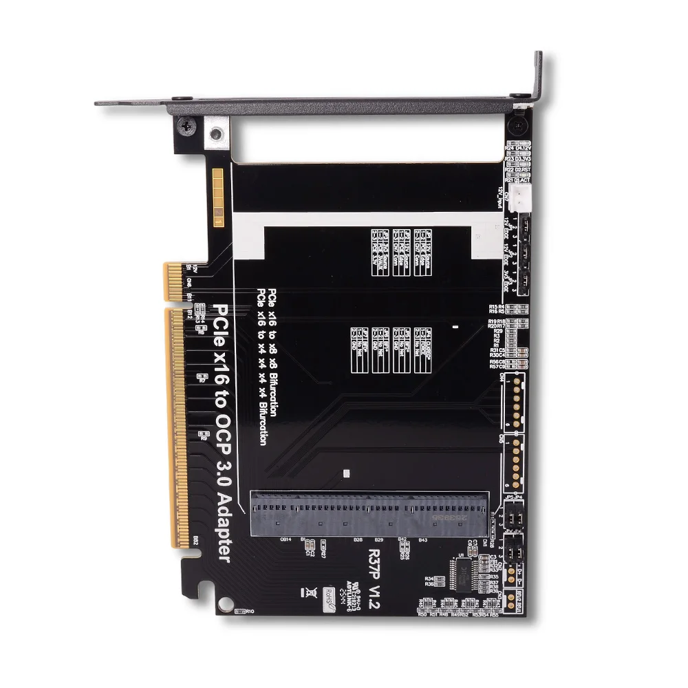 การ์ดเพิ่มพอร์ต PCIe 5.0 X16 เป็น Gen-Z 4C+/ SFF-TA-1002 แบบติดตั้งด้านข้าง สำหรับอะแดปเตอร์ OCP NIC 3.0 สำหรับแล็ปท็อป Gen3 Gen4 รุ่น R37P
