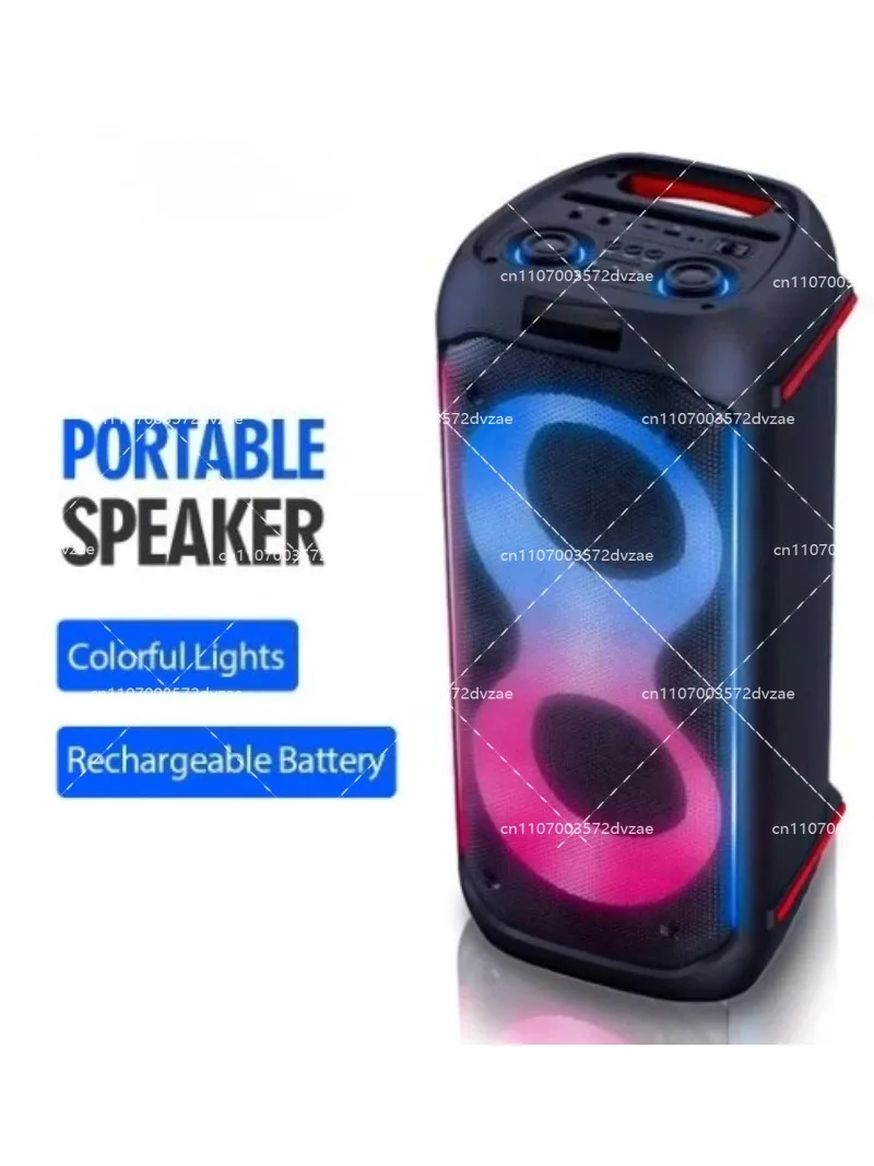 Portable Bluetooth Speaker Deep Bass LED Light Show Heavy Sound Audio Box Outdoor Party Music Speaker