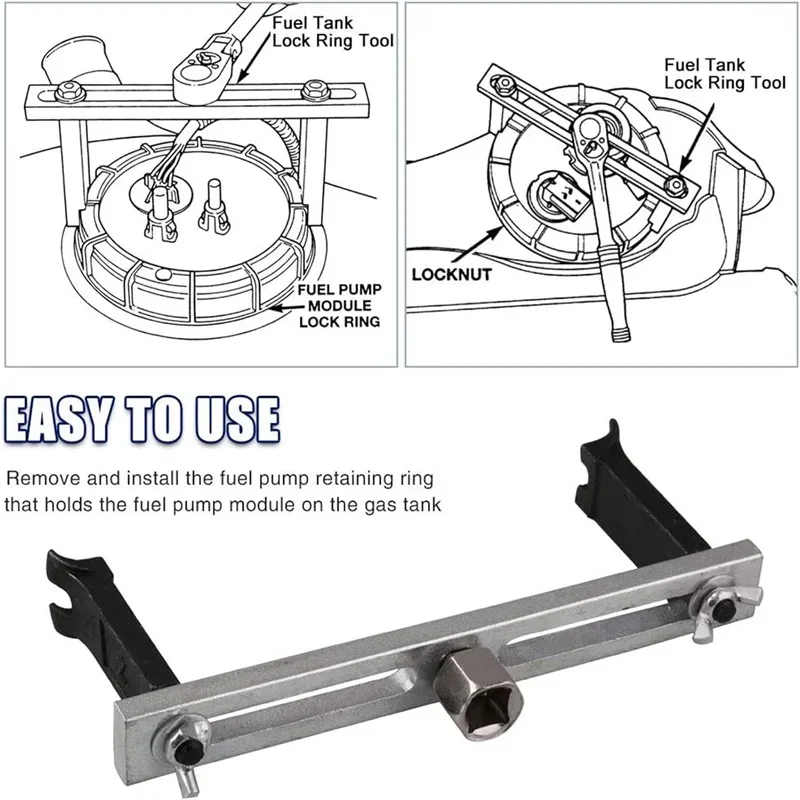 Car fuel tank cap removal tool fuel pump cap fuel tank cap removal wrench adjustable wrench universal repair tool