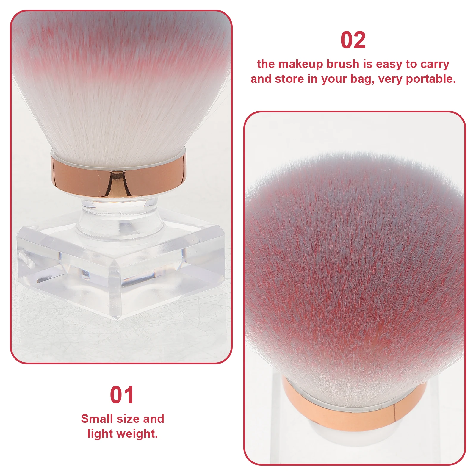 

Mushroom Head Stucco Miss Blush Brush - Artificial Fiber Makeup Detail