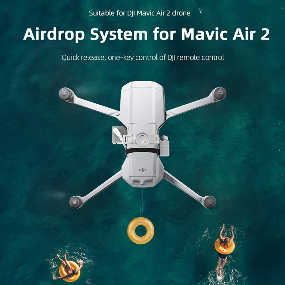 Airdrop Air Drop System for DJI Mavic Air 2/AIR 2S Drone Fishing Bait Ring Gift Deliver Life Rescue Remote Throw Thrower