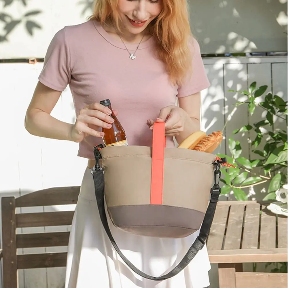 With Handle Lunch Box Bag Thickened Adjustable Straps Food Thermal Tote Large Capacity Waterproof Portable Food Organizer Bag