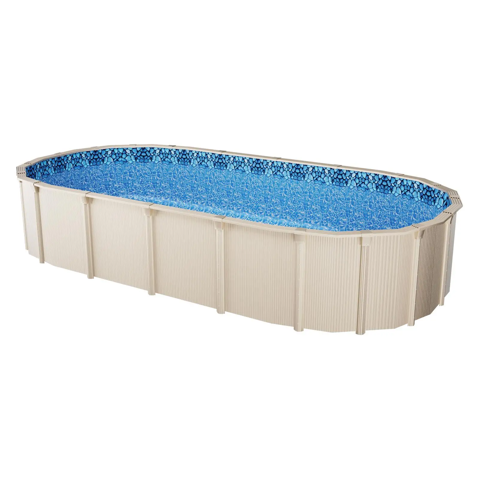 18 Foot by 33 Foot Oval Pool Liner for Ground Swimming Pools 48 to 54 Inch Wall Durable Standard Gauge Vinyl Replacement Liner