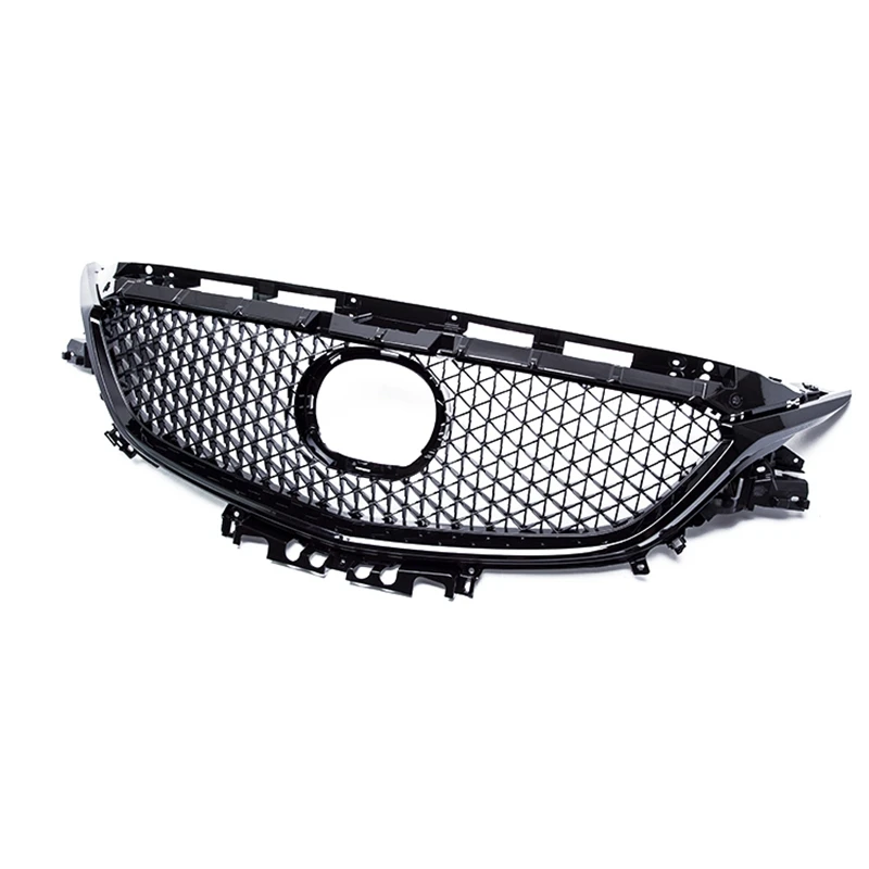 Car Styling for Mazda 6 Atenza 2017 2018 ABS Plastic Black Color Front Bumper Grill Upper Grille Front Grilles Cover Protector