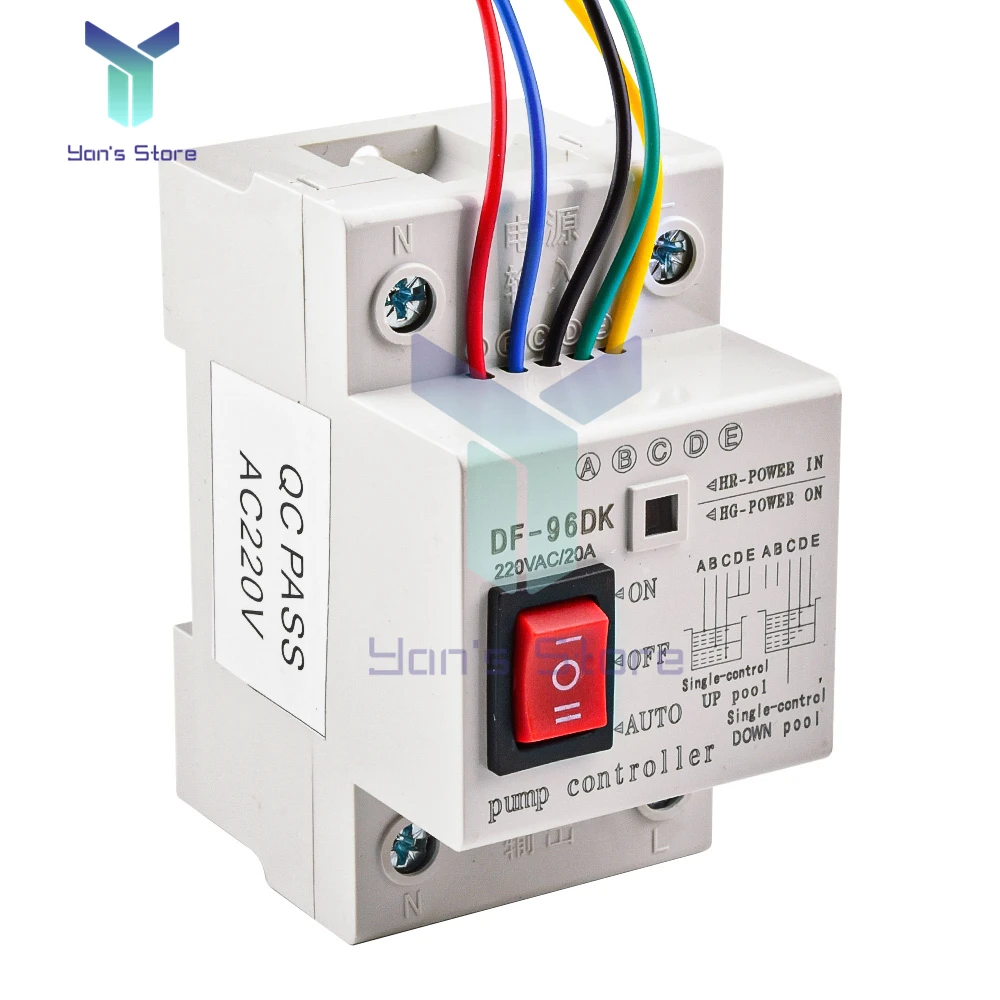 DF-96D DF-96DK Nước Cấp Bộ Điều Khiển Cảm Biến Tự Động Hoàn Toàn Tháp Nước Bể Bơi Mức Chất Lỏng Tiếp Sức Bơm Điều Khiển Với 2M Đầu Dò