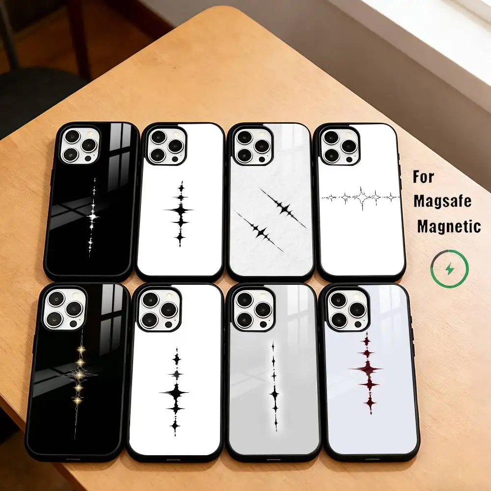 W-Wuthering waves Logo  Phone Case For iPhone17,16,15,14,13,12,11 Plus,Pro Compatible with magnetic wireless charging
