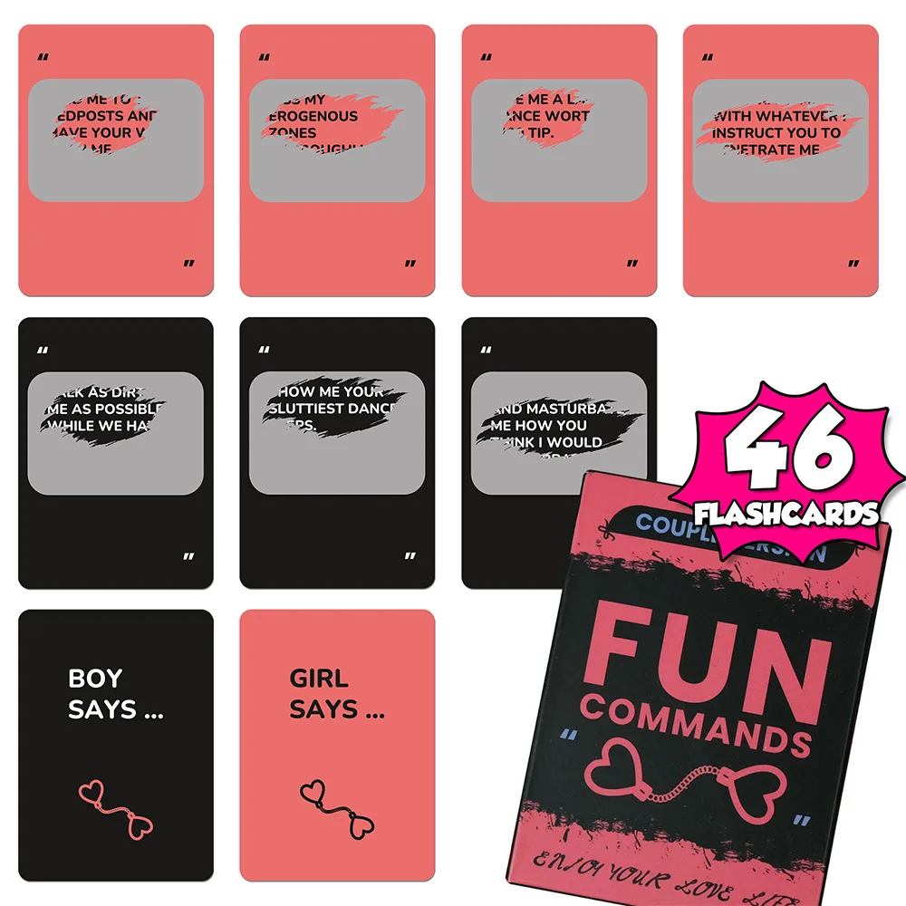 

46PCS Couple Game Cards Romantic Conversation & Challenge Set for Date Night, Party, Birthday, Valentine's Day Anniversary Gifts