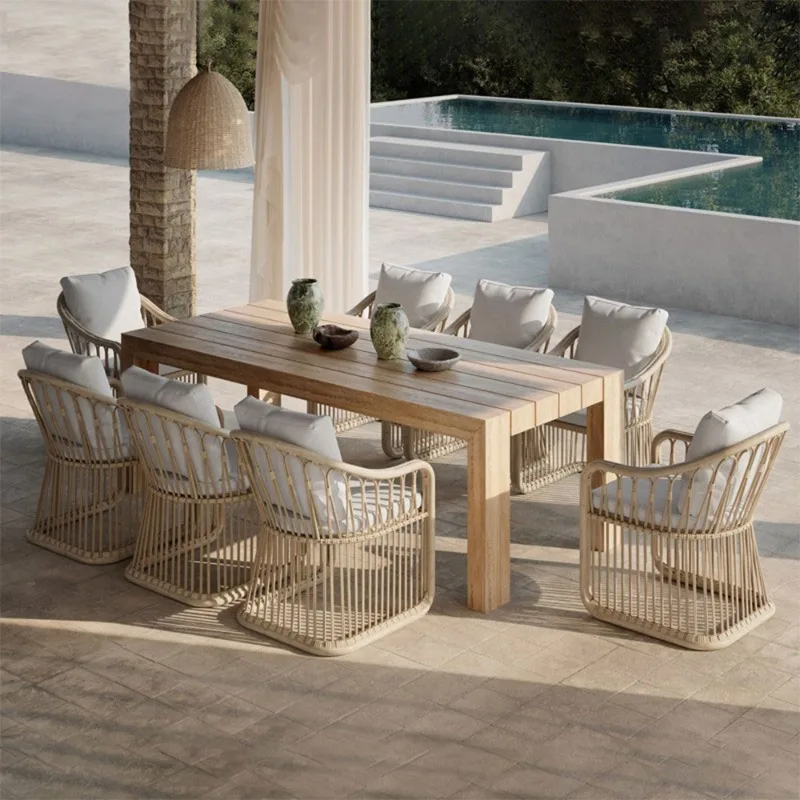 

Outdoor table and chair balcony leisure outdoor rattan chair sofa combination homestay hotel terrace villa garden rattan