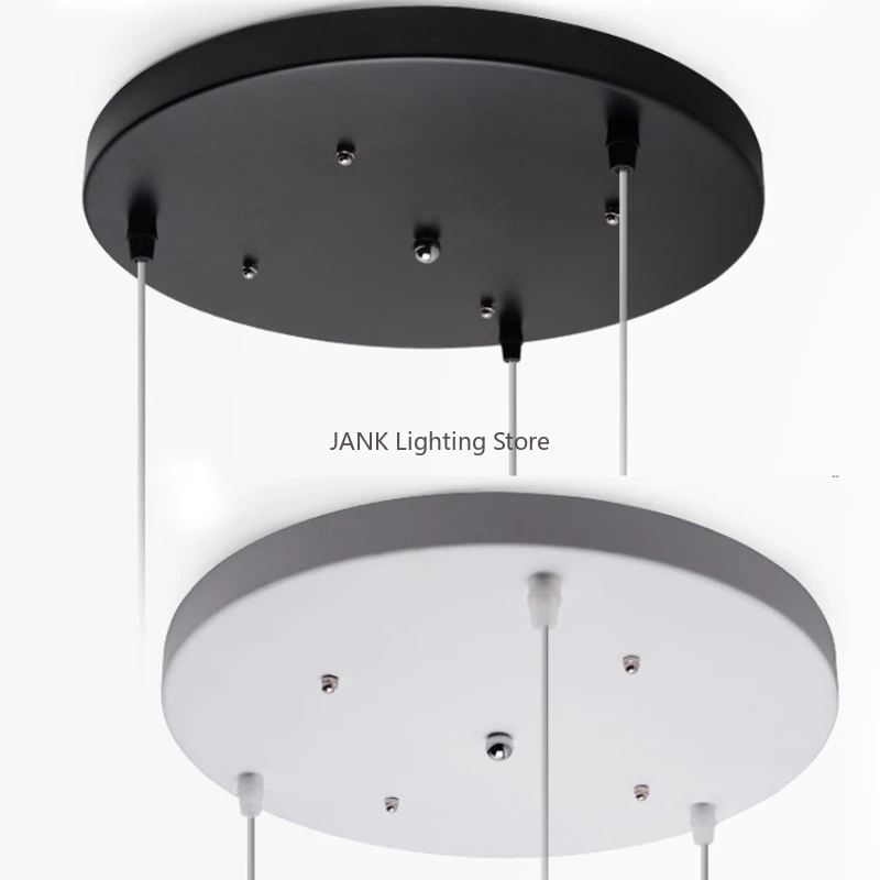 Ceiling Mounted Base Canopy Plate DIY Round ，Rectangle， Multi Heads ，Chandeliers Pendant Light  Black White Accessories