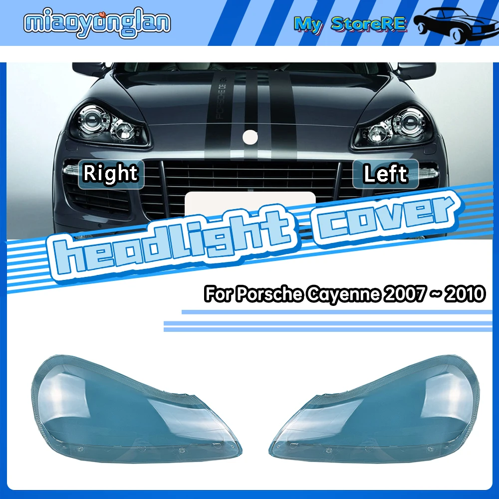 

For Porsche Cayenne 2007 2008 2009 2010 Headlamp Cover Headlight Shell Transparent Lens Plexiglass Replace Original Lampshade