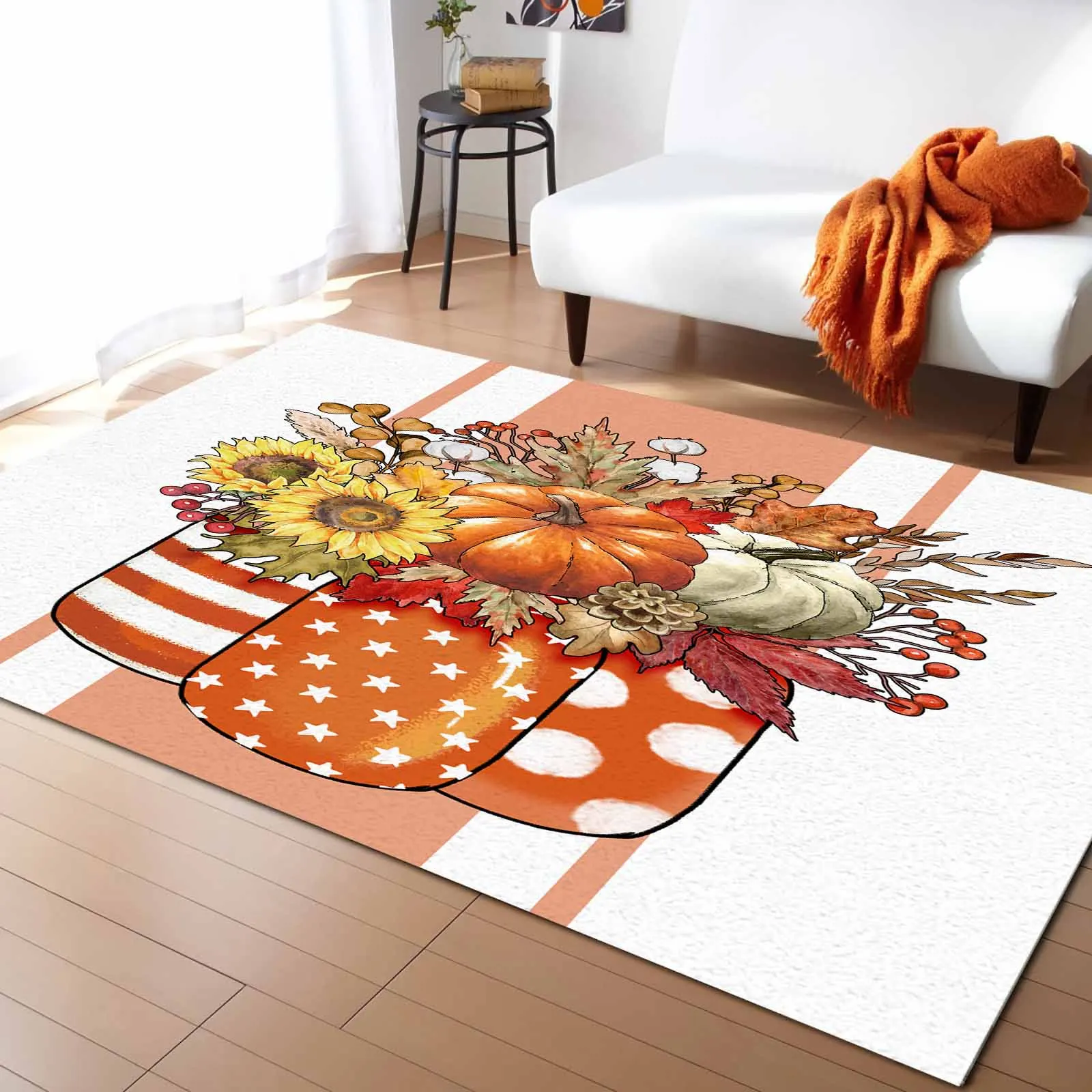 Autumn Maple Leaf Bouquet Carpet For Home Living Room Bedroom Bedside Decor Large Area Rug Teen Room Decor Carpet