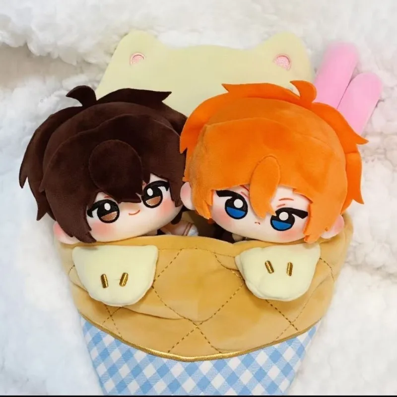 Cute Bungou Stray Dogs 10cm Cotton Doll Dazai Osamu Nakahara Chuya Anime Plush Keychain Soft Stuffed Pendant Collectible Gift