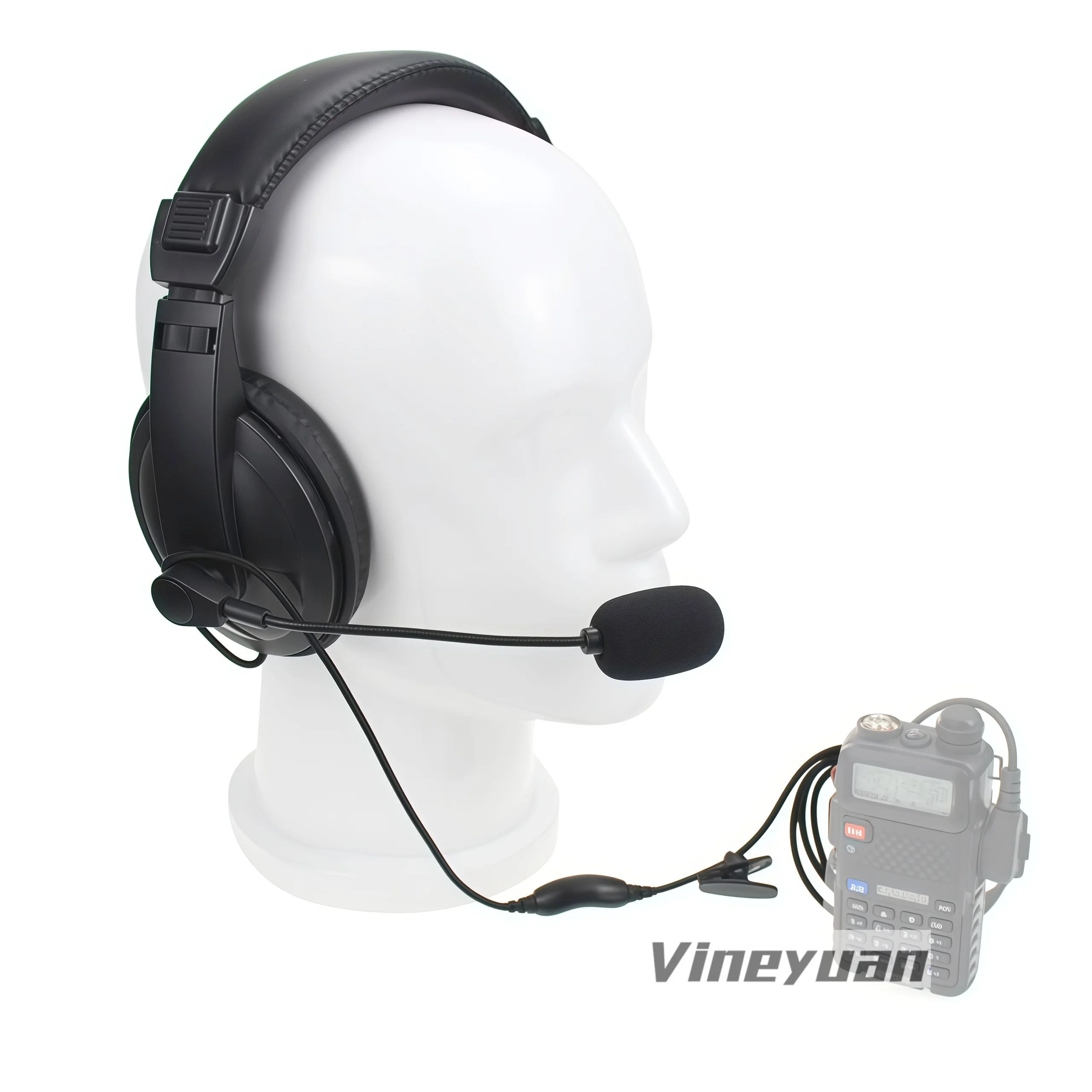 ชุดหูฟังวิทยุสื่อสารพร้อมไมโครโฟน ป้องกันเสียงรบกวน สำหรับ Retevis RT22 RT21 H-777 Baofeng UV-5R BF-F8HP BF-888S