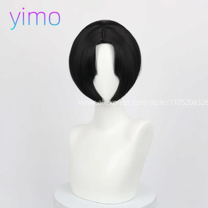 شعر مستعار قصير عام 28 سم مع غرة، ذهبي، أسود، أبيض، أحمر، وردي، أخضر، بني، ذهبي، أزرق شعر مستعار مقاوم للحرارة