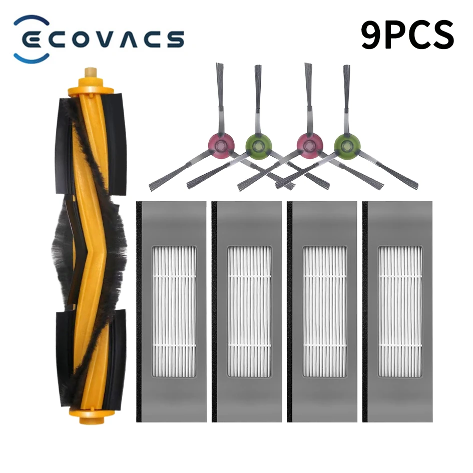 ECOVACS Deebot T8 AIVI / T9 AIVI / N8 Pro AIVI / N9 / N10 Plus Zubehör Hauptbürste, Seitenbürste, Filter, Staubbeutel, HEPA-Filter