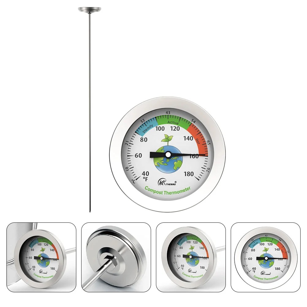 

Soil Thermometer Waterproof Compost Probe Premium Temperature Measuring Tool